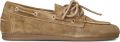 POSA Mocassins Dames Boat Loafer Suède Cognac - Beige