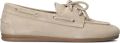 POSA Loafers Dames Boat Loafer Suède Beige - Beige