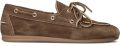 POSA Loafers Dames Boat Loafer Suède Bruin - Bruin