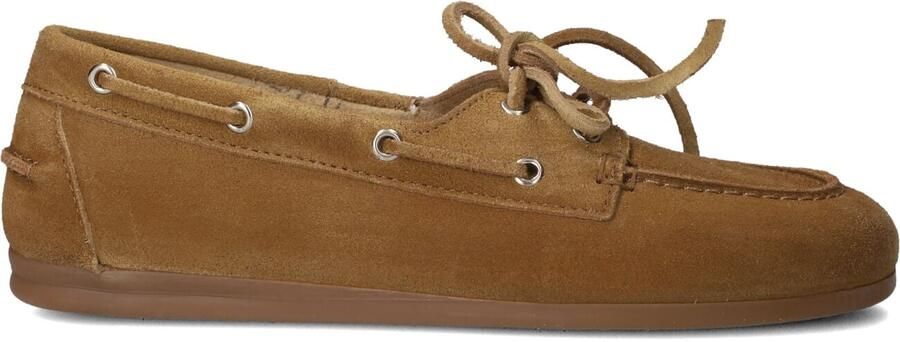 POSA Mocassins Dames Boat Loafer Brushed Suede Maat: 40 Materiaal: Suède Kleur: Camel