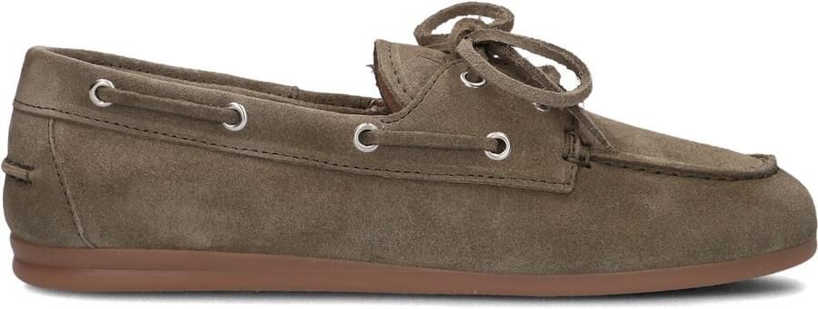 POSA Mocassins Dames Boat Loafer Brushed Suede Maat: 38 Materiaal: Suède Kleur: Taupe