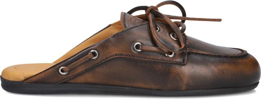 POSA Loafers Dames Boat Loafer Mule Maat: 38 Materiaal: Leer Kleur: Bruin