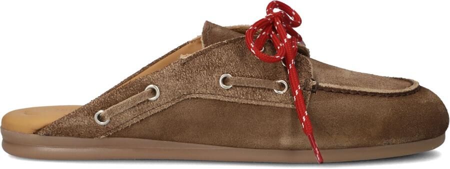 POSA Loafers Dames Boat Loafer Mule Maat: 42 Materiaal: Suède Kleur: Bruin