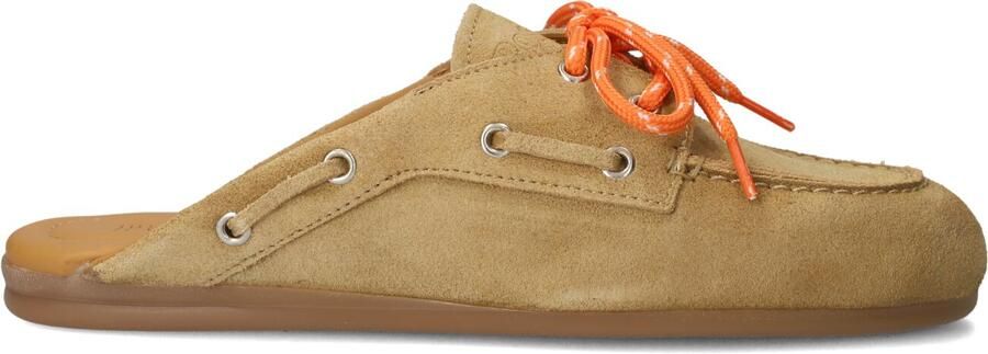 POSA Loafers Dames Boat Loafer Mule Maat: 39 Materiaal: Suède Kleur: Camel