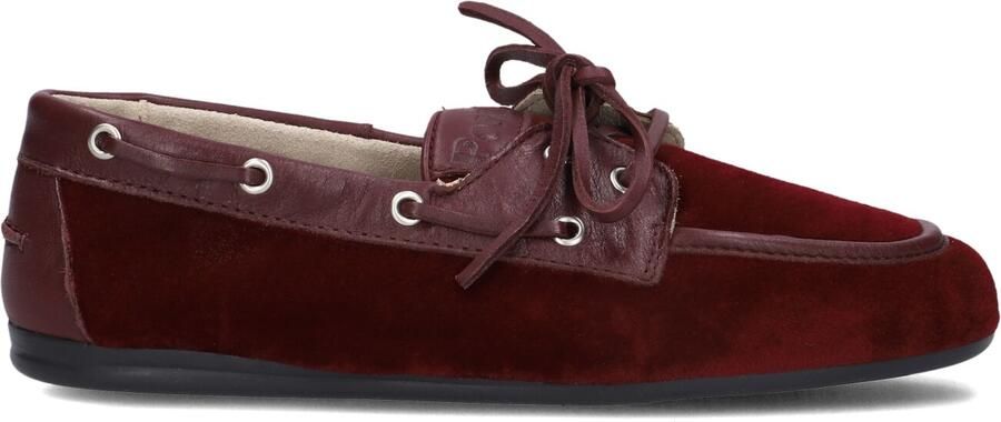 POSA Loafers Dames Boat Loafer Velvet Textiel Bordeaux