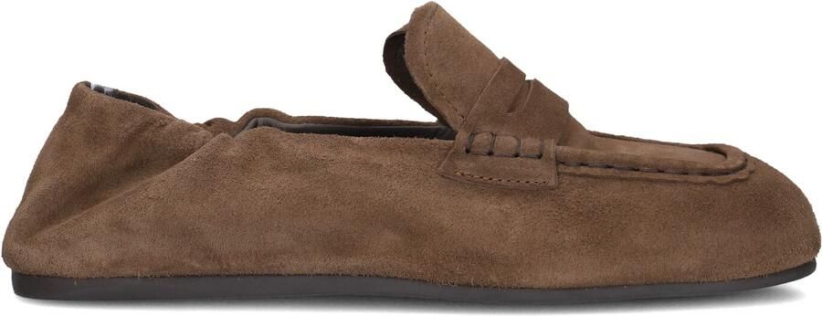 POSA Loafers Dames Penny Loafer Square Maat: 41 Materiaal: Suède Kleur: Bruin