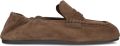 POSA Loafers Dames Penny Loafer Square Suède Bruin - Bruin