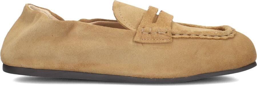 POSA Loafers Dames Penny Loafer Square Maat: 39 Materiaal: Suède Kleur: Camel