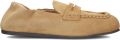 POSA Loafers Dames Penny Loafer Square Suède Camel - Bruin