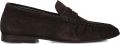 POSA Loafers Dames Penny Loafer Wrinkle Suède Bruin - Bruin