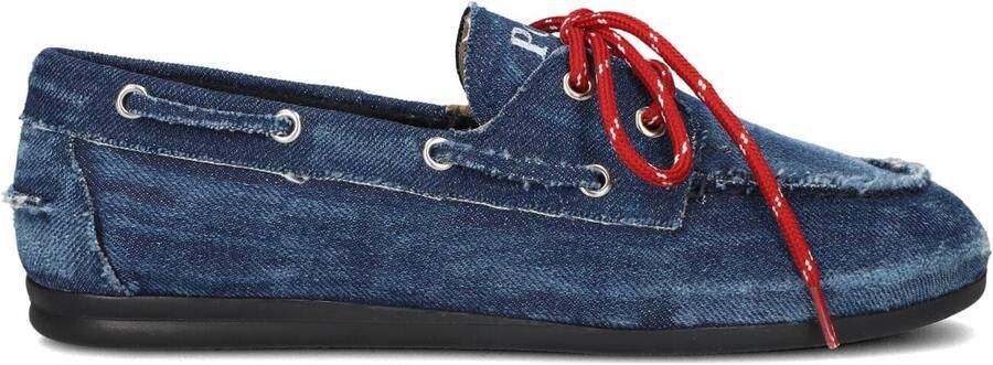 POSA Mocassins Dames Boat Loafer Maat: 41 Materiaal: Textiel Kleur: Blauw