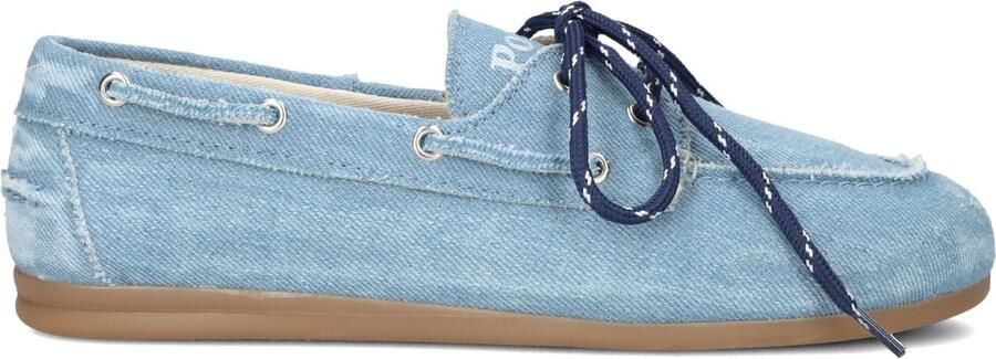 POSA Mocassins Dames Boat Loafer Maat: 40 Materiaal: Denim Kleur: Blauw