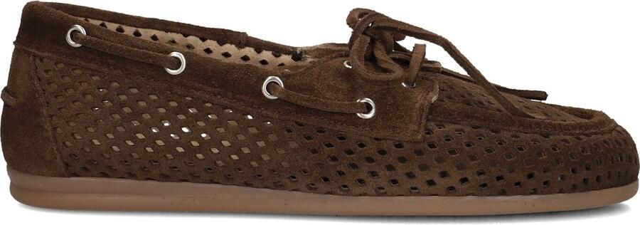 POSA Mocassins Dames Boat Loafer Perforated Maat: 37 Materiaal: Suède Kleur: Bruin