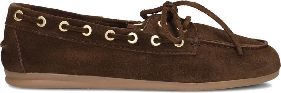 POSA Mocassins Dames Boat Loafer Saddle Stich Maat: 38 Materiaal: Suède Kleur: Bruin