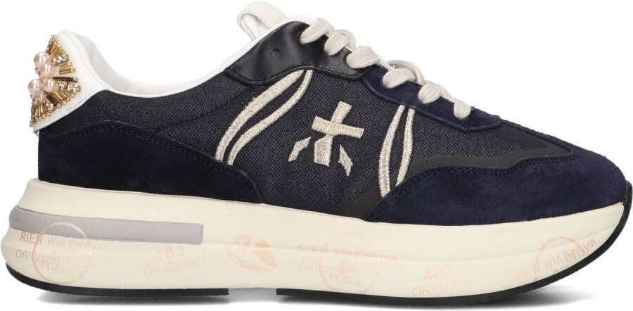 PREMIATA Lage Sneakers Dames Cassie Maat: 35 Materiaal: Suède Kleur: Blauw