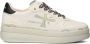 Premiata Low-Top Sneakers Animal Print Laces Ivory Leather And Suede Sneaker in wit - Thumbnail 3
