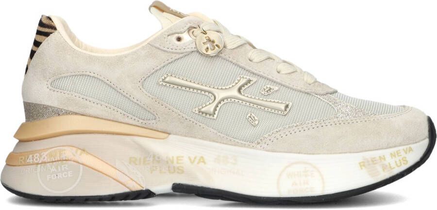 PREMIATA Lage Sneakers Dames Moerun-d Maat: 37 Materiaal: Suède Kleur: Beige - Foto 13