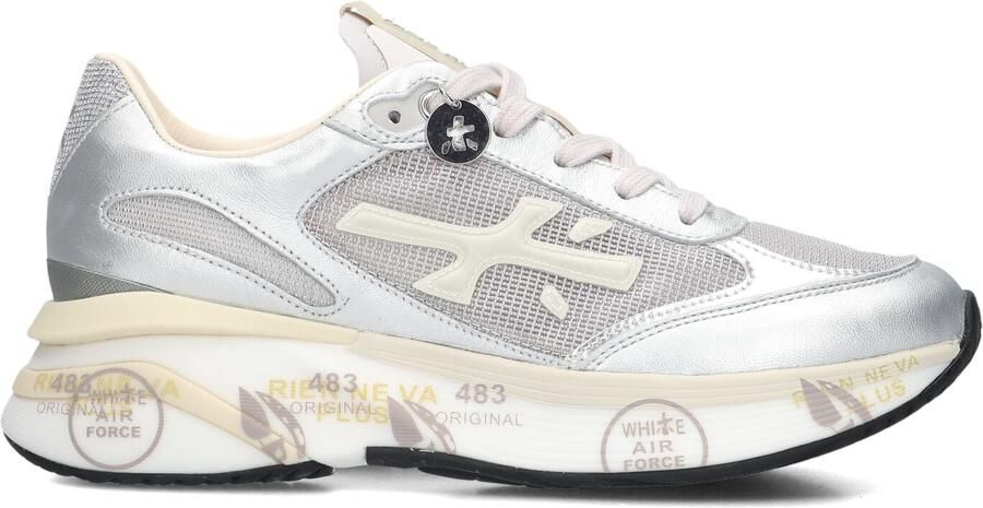 PREMIATA Lage Sneakers Dames Moerund Leer Zilver