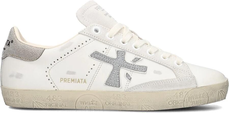 PREMIATA Lage Sneakers Dames Stevend Maat: 39 Materiaal: Leer Kleur: Wit - Foto 7