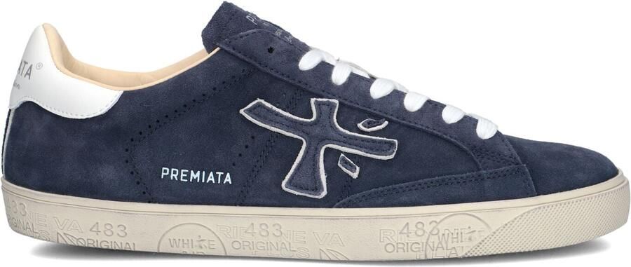 PREMIATA Lage Sneakers Heren Steven Maat: 41 Materiaal: Suède Kleur: Blauw - Foto 3