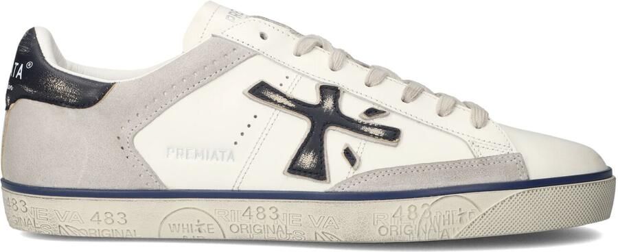 PREMIATA Lage Sneakers Heren Steven Leer Beige - Foto 6