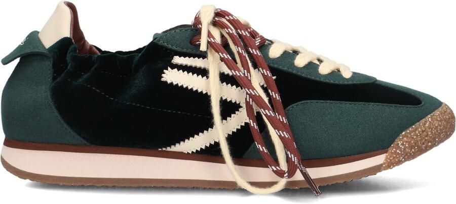 PURAAI Lage Sneakers Dames 6.02 Panther Textiel Donkergroen