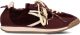 PURAAI Lage Sneakers Dames 6.02 Panther Textiel Bordeaux - Rood