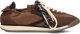 PURAAI Lage Sneakers Dames 6.02 Panther Textiel Bruin - Bruin