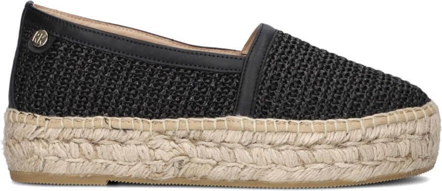 RED-RAG Espadrilles Dames 78182 Maat: 39 Materiaal: Papierstro Kleur: Zwart