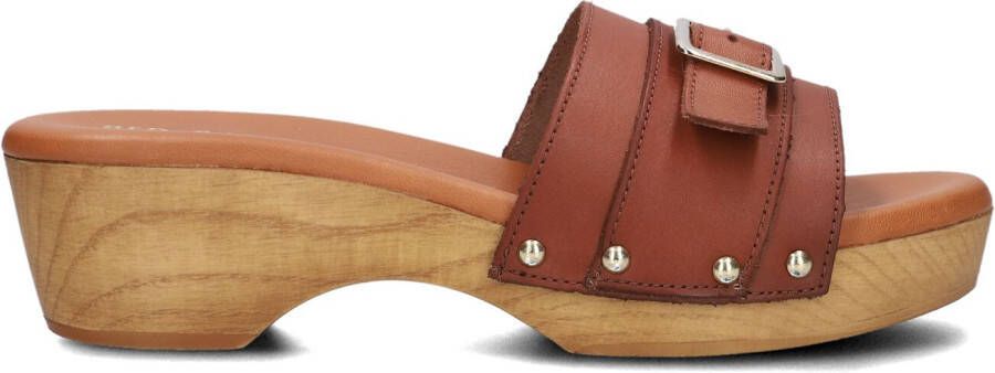RED-RAG Muiltjes Dames 79564 Maat: 37 Materiaal: Leer Kleur: Cognac