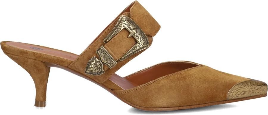 ROBERTO FESTA Muiltjes Dames Ermes Maat: 39 Materiaal: Suède Kleur: Camel