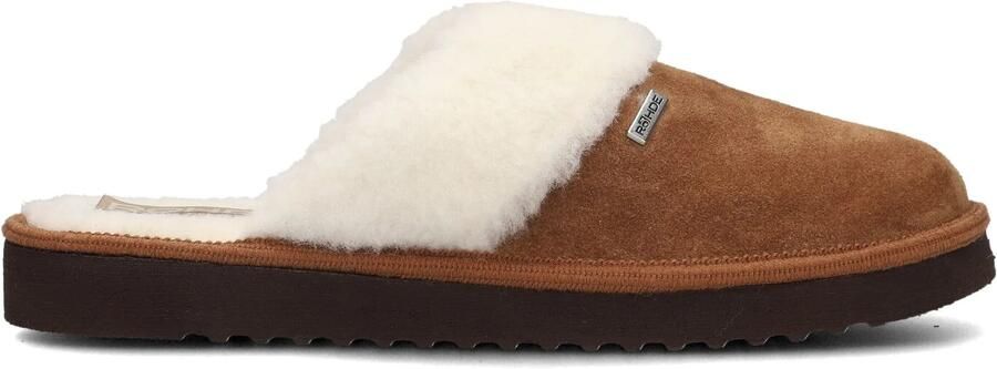 Rohde Pantoffels Dames Sloffen Instappers Suède Harde zool Open hiel 6770 Cognac - Foto 2