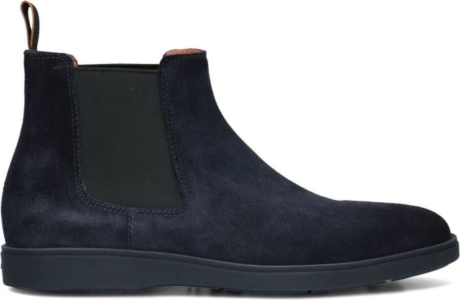SANTONI Boots Heren 18588 Maat: 40 Materiaal: Leer Kleur: Blauw