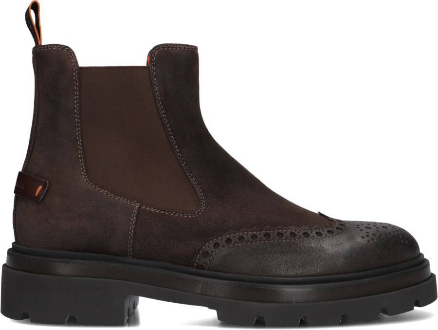 SANTONI Boots Heren Milano 17701 Maat: 39 Materiaal: Suède Kleur: Bruin