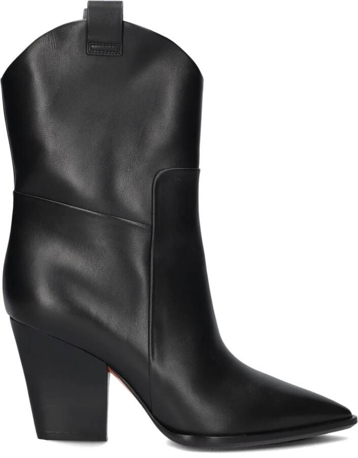 SANTONI Cowboylaarzen Dames 59604 Maat: 40 Materiaal: Leer Kleur: Zwart - Foto 2