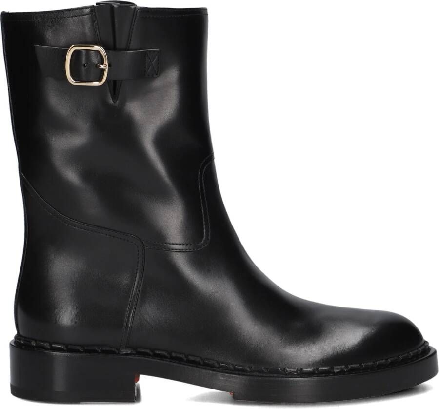 SANTONI Enkellaarsjes Dames 70562 Maat: 38 Materiaal: Leer Kleur: Zwart