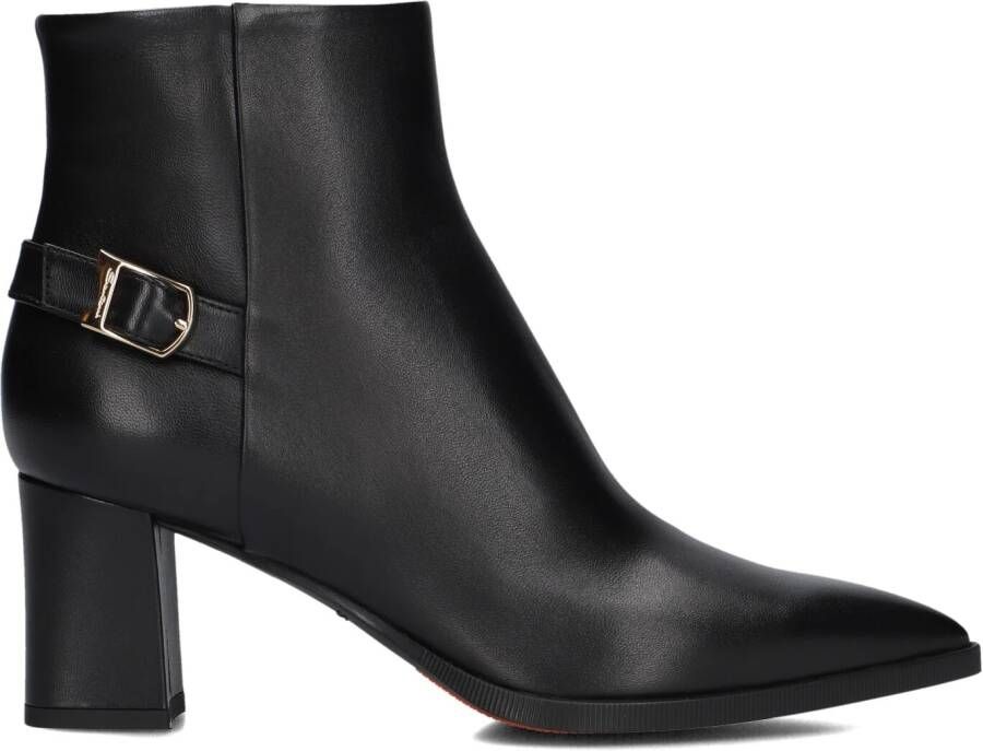 SANTONI Enkellaarsjes Dames 71846 Maat: 36 Materiaal: Leer Kleur: Zwart