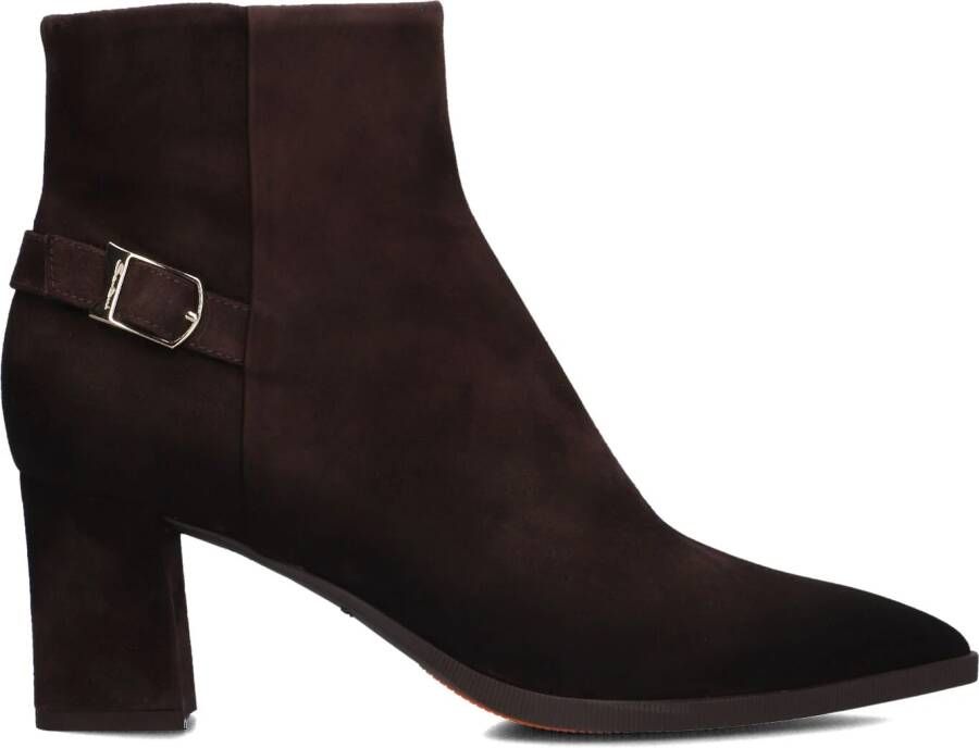 SANTONI Enkellaarsjes Dames 71846 Maat: 36 Materiaal: Suède Kleur: Bruin