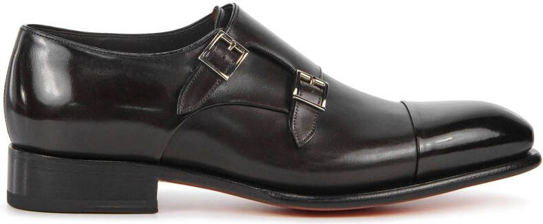 SANTONI Nette Schoenen Heren Carter 11652 Maat: 7 Materiaal: Leer Kleur: Zwart