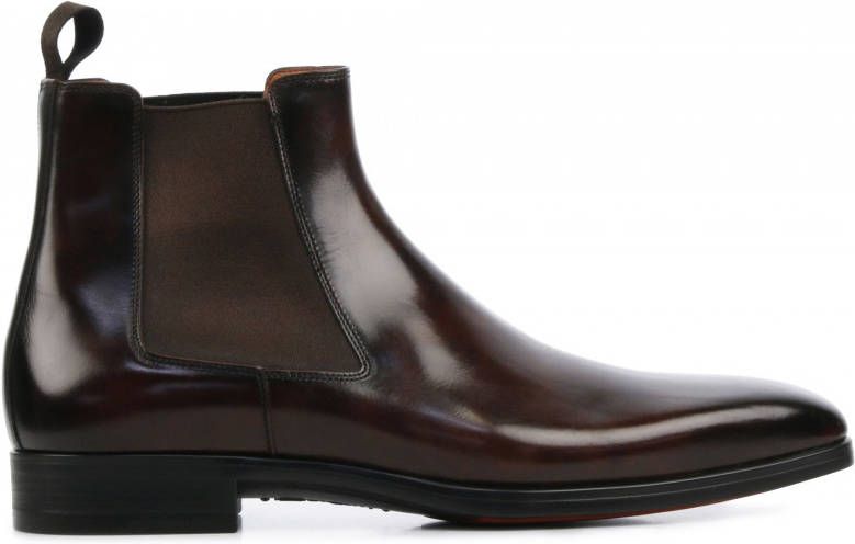 Santoni Heren Boots in Leder (Cognac) - Schoenen.nl