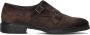 SANTONI Nette Schoenen Heren Sue 2gespschoen Maat: 11 Materiaal: Suède Kleur: Bruin - Thumbnail 3