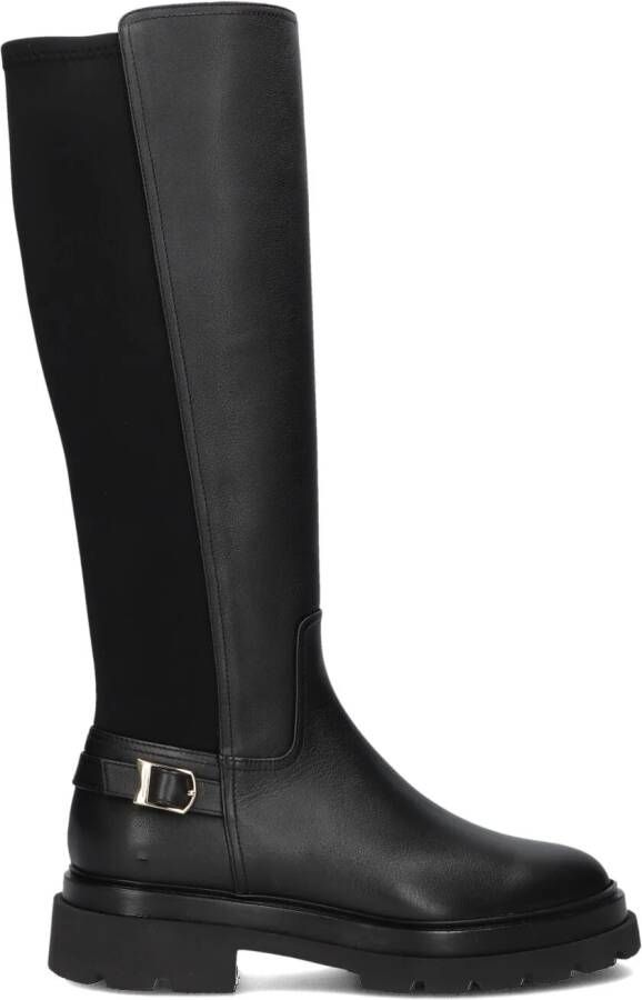 SANTONI Hoge Laarzen Dames Led Stretch Laars Maat: 39 Materiaal: Leer Kleur: Zwart