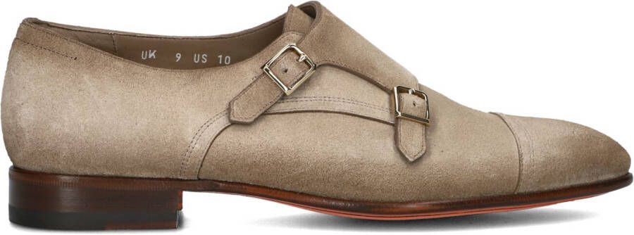 SANTONI Instappers Heren Axel Maat: 11 Materiaal: Suède Kleur: Taupe