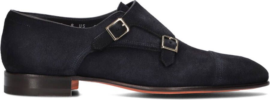 SANTONI Instappers Heren Axel Maat: 11 Materiaal: Suède Kleur: Blauw