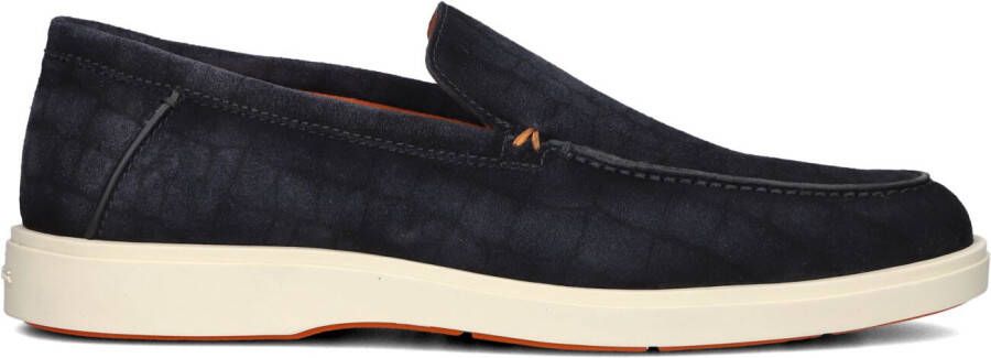SANTONI Instappers Heren Botanist Maat: 12 Materiaal: Suède Kleur: Blauw