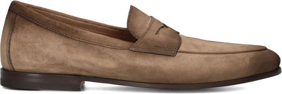 SANTONI Instappers Heren Carlos Maat: 10 Materiaal: Suède Kleur: Bruin