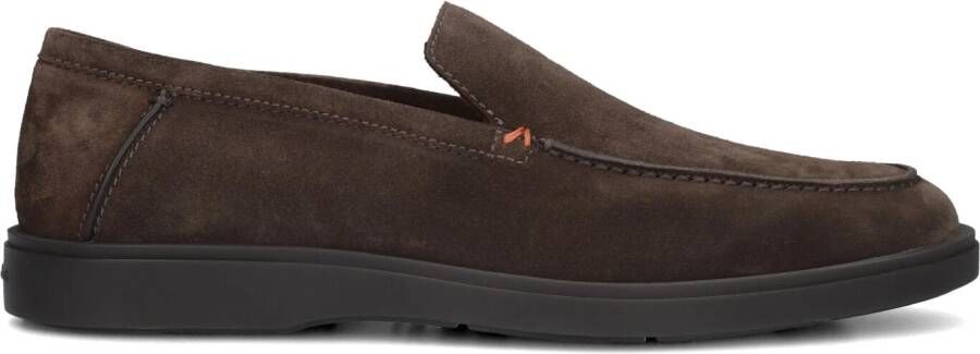 SANTONI Instappers Heren Sue Spiegel Instap Dz Maat: 42 Materiaal: Suède Kleur: Bruin