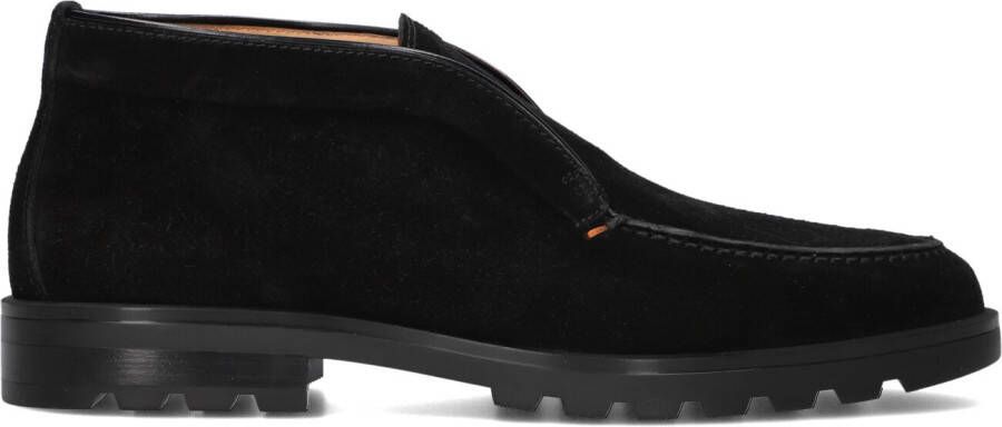 SANTONI Instappers Heren Sue Spiegel Klep Instap Gz Maat: 10 5 Materiaal: Suède Kleur: Zwart - Foto 4