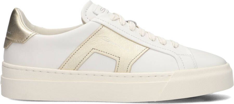 SANTONI Lage Sneakers Dames 61070 Maat: 41 Materiaal: Leer Kleur: Wit