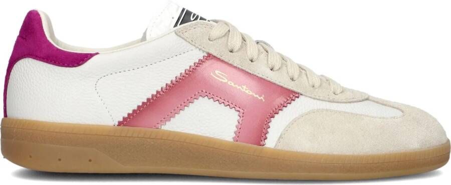 SANTONI Lage Sneakers Dames Dbs Olympi Maat: 36 Materiaal: Suède Kleur: Wit